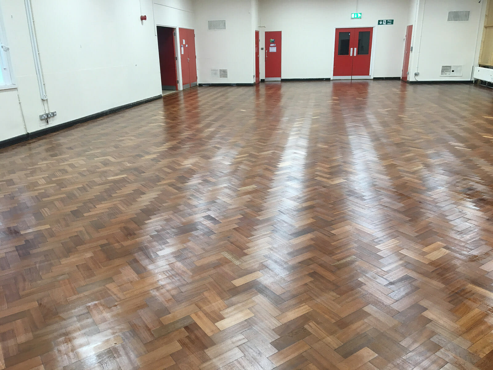 Leeds school Parquet wood floor