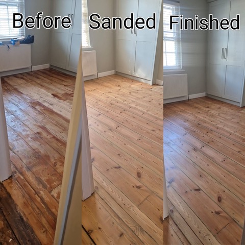 before and after floor sanding